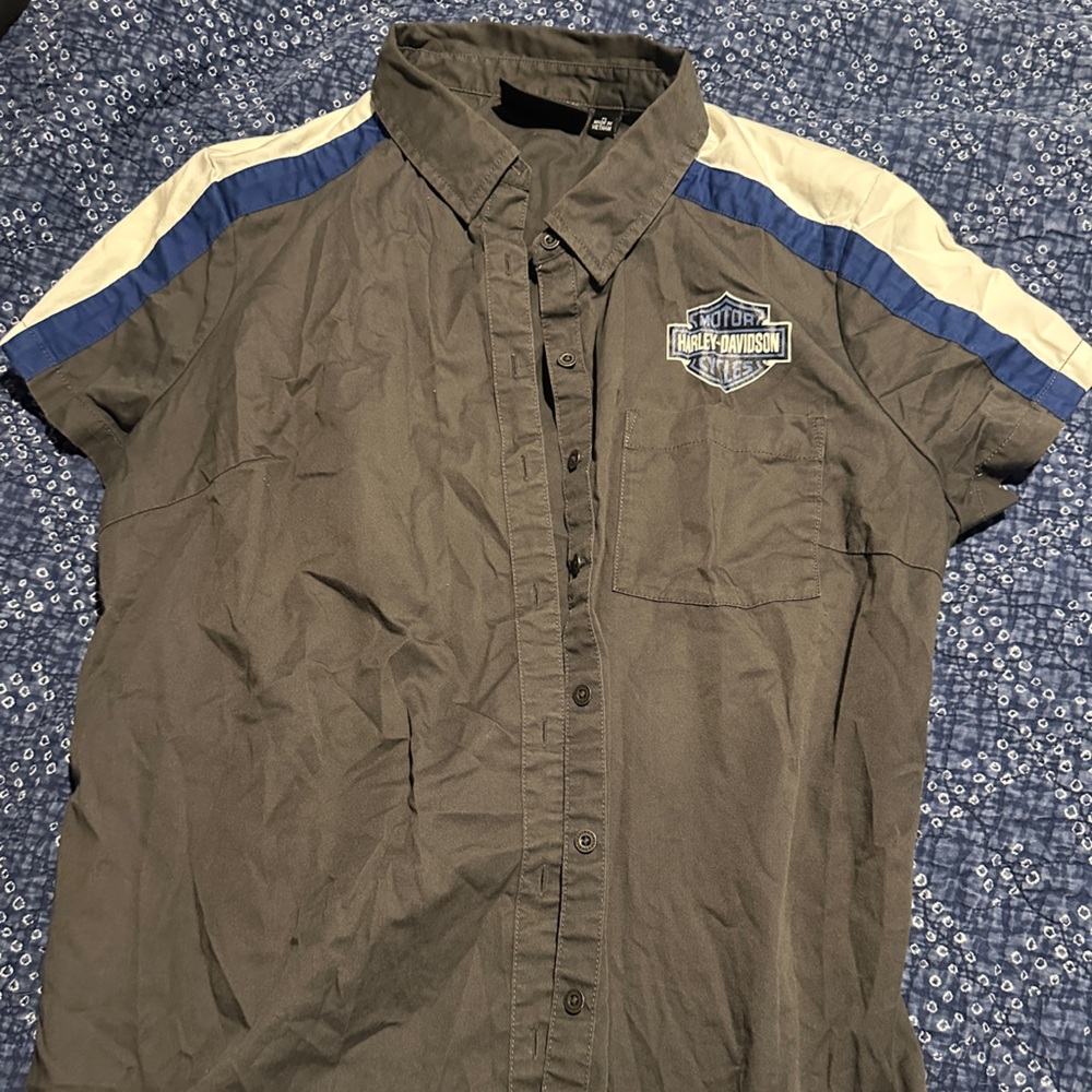 Harley-Davidson women’s  Gray and Blue Shirt